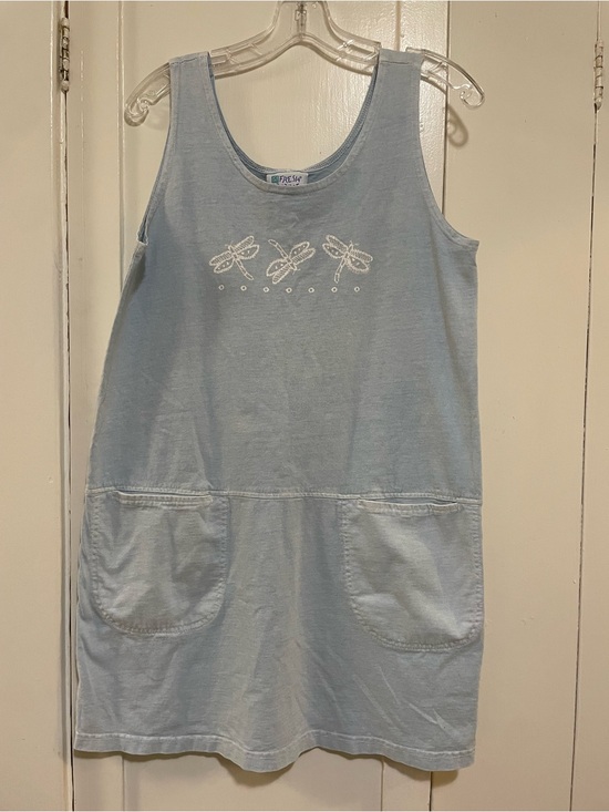fresh produce Dresses & Skirts - fresh produce Light Blue Graphic Tank dress medium